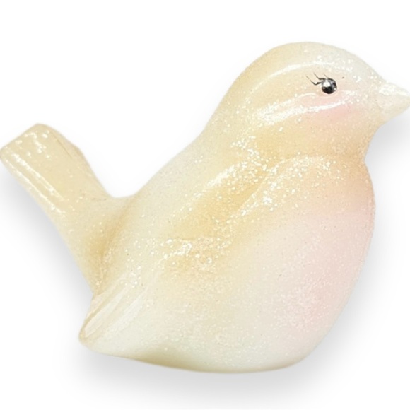 FENTON VTG RARE GLISTENING WOODS BIRD FIGURINE signed HIGHLY Collectible - Picture 6 of 10